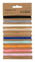 Creativ Company Polyester koord, dikte 0,6 mm, diverse kleuren, 10x4 m/ 1 doos - thumbnail