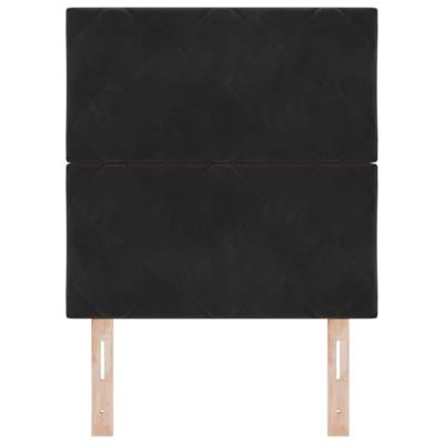 LED Hoofdbord met Diamantblokontwerp in het Zwart - 80 cm - Velvet - thumbnail
