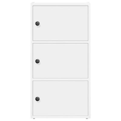 Boekenkast 40x24x77 cm bewerkt hout wit