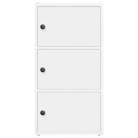 Boekenkast 40x24x77 cm bewerkt hout wit - thumbnail