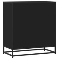 Dressoir 68x35x76 cm bewerkt hout zwart - thumbnail