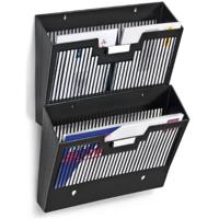 CEP First wandfolderhouder horizontaal, 1 vak, zwart - thumbnail