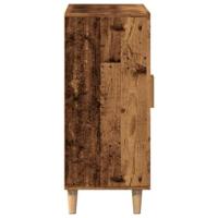 Dressoir 90x34x80 cm bewerkt hout oud houtkleurig - thumbnail