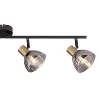 Globo 4-lichts plafondlampJay zwart met goud - 54305-4 - thumbnail