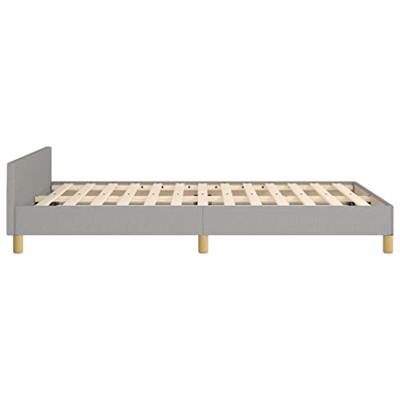 Bedframe met hoofdbord lichtgrijs 120x190 cm Bedframe met hoofdbord lichtgrijs 120x190 cm