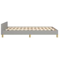 Bedframe met hoofdbord lichtgrijs 120x190 cm - thumbnail