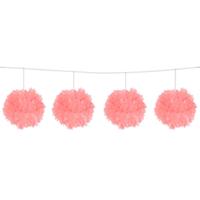 Folat BV Roze pompom slinger - thumbnail