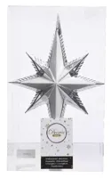 Decoris Piek plastic zilver met glitters 7x15x26cm - thumbnail