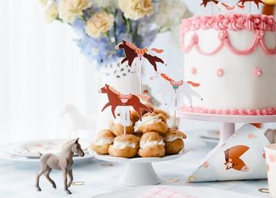 Cupcake Toppers Paarden Bella 6st (13cm)