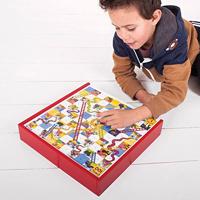 Bigjigs houten bordspellen, 4in1 - thumbnail