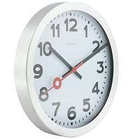 NeXtime ne-3998ar wandklok dia. 19 cm, geborsteld aluminium, &apos;station&apos; - thumbnail