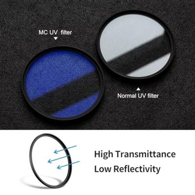 K&F Concept UV filter met multi layer coating 72mm slim design