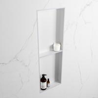 MONDIAZ EASY Nis 149,5x29,5cm in solid surface kleur Cale | Talc. 2 vakken geschikt voor in- of opbouw - thumbnail