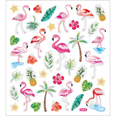 Creativ Company Stickers, flamingo, vel 15x16,5 cm, ca. 37 stuk, 1 vel