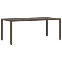 9-delige Tuinset met kussens poly rattan bruin - thumbnail