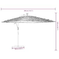 Parasol met stalen paal 290x290x238 cm wit - thumbnail