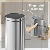 Afvalbak Desq Touch 30 liter RVS zilver - thumbnail