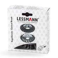 Lessmann Kegelborstel D. 115 mm M14 draaddikte 0,5 mm staaldraad 12 mm 15.000 min. Zopf-Kegelbürste Wechselzopfung Ø 115mm Stahldraht 0,5mm M14 472257WZ 1 - thumbnail