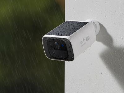 Eufy security S220 SoloCam 2-pack, zonbeveiligingscamera, draadloze buitencamera, altijd stroom, resolutie van 2k, draadloos, 2,4 GHz wifi, geen maandelijkse kosten