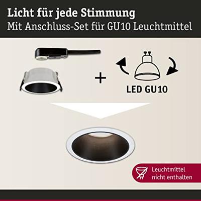 Paulmann 93394 Cole LED-inbouwlamp GU10 Wit, Zwart (mat) Paulmann 93394 Cole LED-inbouwlamp GU10 Wit, Zwart (mat)