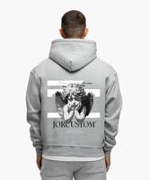 Jorcustom Fleece Angel 2.0 Oversized Hoodie Heren Grijs - Maat M - Kleur: Grijs | Soccerfanshop - thumbnail