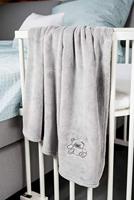 Playshoes fleece babydeken Beer Grijs-100x150 cm - thumbnail