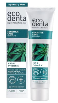 Ecodenta Sensitive Care CBD & Probiotics Tandpasta Ecodenta Sensitive Care CBD & Probiotics Tandpasta