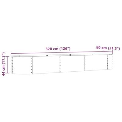 VidaXL Verhoogd bed bruin 320 x 80 x 44 cm staal VidaXL Verhoogd bed bruin 320 x 80 x 44 cm staal