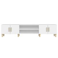 Tv-meubel 180x31,5x40 cm bewerkt hout wit - thumbnail