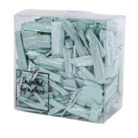 Deco houtsnippers 30-50 mm turqoise 165 gr | 24 stuks - thumbnail