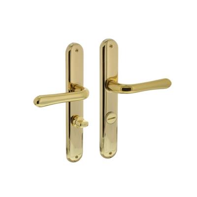 Intersteel Deurkruk Saturnus op schild messing gelakt