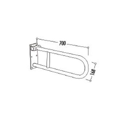 Wandgreep Beugel Vast 70 cm RVS Creavit Wandgreep Beugel Vast 70 cm RVS Creavit