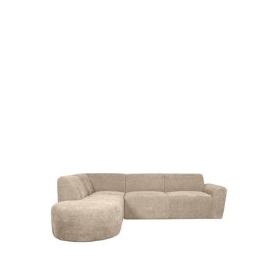 LABEL51 Loungebank 'Espen' Links, Elite stof, kleur Clay
