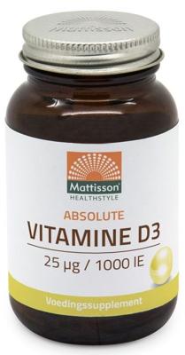 Mattisson HealthStyle Absolute Vitamine D3 25mcg Softgels Mattisson HealthStyle Absolute Vitamine D3 25mcg Softgels