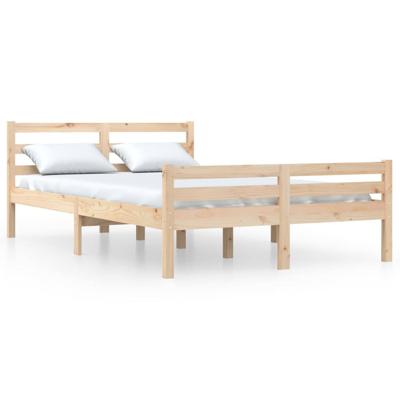 Bedframe zonder matras massief hout 160x200 cm