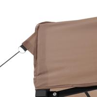 Partytent inklapbaar pop-up met 2 zijwanden bruin - thumbnail