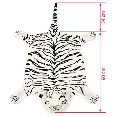 Tijgervloerkleed pluche 144 cm wit Tijgervloerkleed pluche 144 cm wit
