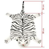 Tijgervloerkleed pluche 144 cm wit - thumbnail