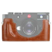1/4 inch draad PU lederen camera half Case Base voor Leica M10 (bruin) - thumbnail