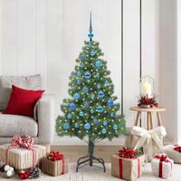 VidaXL Kerstboom met 150 led met standaard groen 150 cm pvc - thumbnail