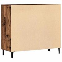 Dressoir 90x34x80 cm bewerkt hout oud houtkleurig - thumbnail
