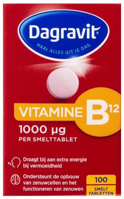 Dagravit Vitamine B12 1000 mcg Smelttabletten Dagravit Vitamine B12 1000 mcg Smelttabletten