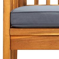 Tuinstoelen 2 st met kussens massief acaciahout - thumbnail