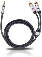 Oehlbach: i-Connect 3,5mm jackplug/2RCA - 1,5 meter - Zwart Oehlbach: i-Connect 3,5mm jackplug/2RCA - 1,5 meter - Zwart