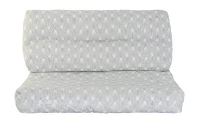 Kussen DKD Home Decor Voor op de grond Wit Groen Lichtgrijs Bamboe Aluminium 120 x 80 x 16 cm