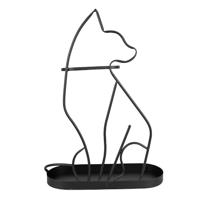 Clayre & Eef Paraplubak Kat 59 cm Zwart Ijzer Parapluhouder - thumbnail