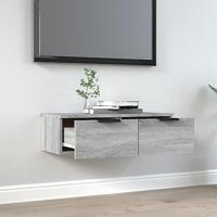 Wandkast 68x30x20 cm bewerkt hout grijs sonoma eikenkleurig - thumbnail