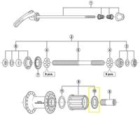 Stofkap rechts Shimano FH-4500 - thumbnail