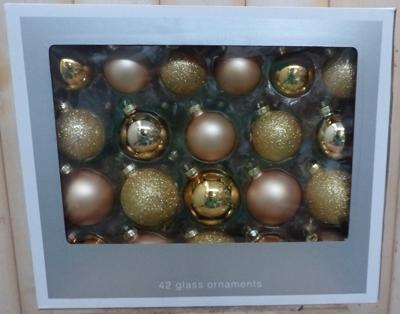 Kerstballen glas goud 42 ballen - Warentuin mix