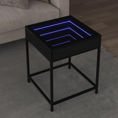 Salontafel met Infinity LED 40x40x51 cm zwart Salontafel met Infinity LED 40x40x51 cm zwart